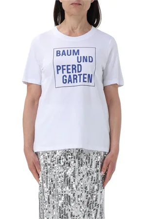 Baum und Pferdgarten Top, Dame, Hvid, L, Bomuld, Grafisk Tee i Hvid