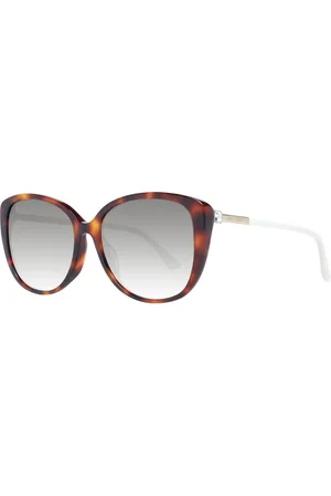 Jimmy Choo Tilbehør, Dame, Brun, ONE SIZE, Uld, Brune Dame Solbriller Sommerfugl Gradient
