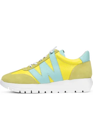 Wonders Sko, Dame, Flerfarvet, 37 EU, Læder, Racer Cyber Sneakers, Farve: Gul