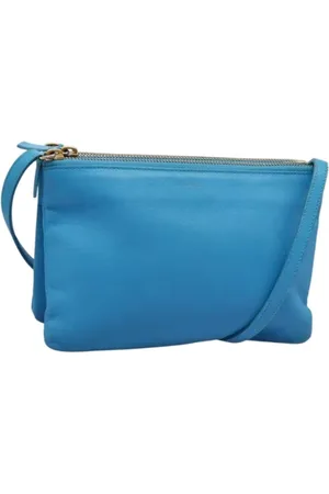 Céline Pre-owned, Dame, Blå, ONE SIZE, Uld, Pre-owned Laeder celine-tasker