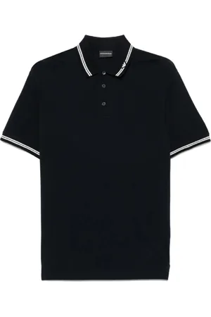 Emporio Armani Top, Herre, Blå, S, Bomuld, Navy Polo Shirt Casual Wear