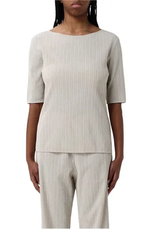 Max Mara Strik, Dame, , L, Grøn Strikbluse Korte Ærmer