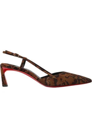 Christian Louboutin Sko, Dame, Brun, 36 EU, Læder, Elegant Slingback Pump Sko
