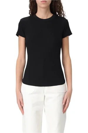 Isabel Marant Top, Dame, Sort, M, Bomuld, Sort Ribbet Crew Neck Top