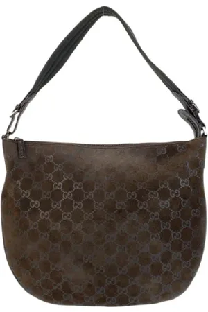 Gucci Pre-owned, Dame, Brun, ONE SIZE, Uld, Pre-owned Canvas crossbody-tasker