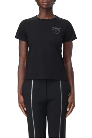 Pinko Top, Dame, Sort, L, Bomuld, Bee Embellished Tee