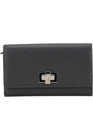 Fendi Pre-owned, Dame, Sort, ONE SIZE, Tyl, Pre-owned Laeder fendi-tasker