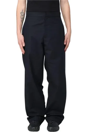Jil Sander Bukser, Herre, Sort, L, Bomuld, Sort Bomuld Straight Leg Bukser