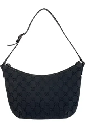 Gucci Pre-owned, Dame, Sort, ONE SIZE, Uld, Pre-owned Canvas gucci-tasker
