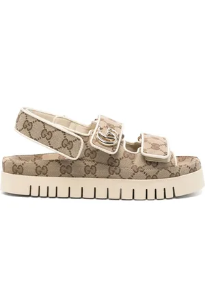 Gucci Sko, Dame, , 35 EU, Uld, Sandaler med dobbelt G