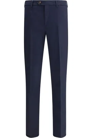 Brunello Cucinelli Bukser, Herre, Blå, XL, Bomuld, Slim Fit Bomuld Bukser