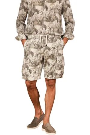 Masons Shorts, Herre, Flerfarvet, 3XL, Bomuld, Blomstret Mønster Cargo Bermuda Shorts