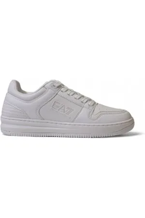 EA7 Sko, Herre, Grå, 44 2/3 EU, Uld, Hvid Polyester Sneaker Stilfuld Komfort