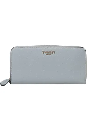 Twin-Set Tilbehør, Dame, Blå, ONE SIZE, Uld, Elegant Sort Pung Organizer