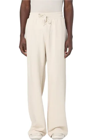 Dolce & Gabbana Bukser, Herre, , M, Elegant Creme Wide Leg Bukser