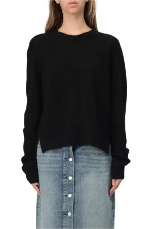 Isabel Marant Strik, Dame, Sort, S, Cashmere, Beige Cashmere Pullover Sweater