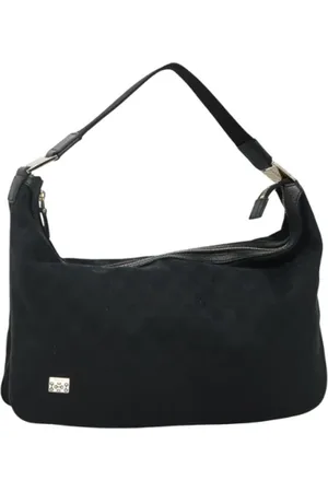 Gucci Pre-owned, Dame, Sort, ONE SIZE, Uld, Pre-owned Canvas gucci-tasker