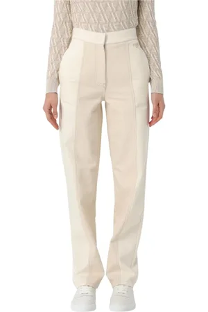 Fendi Jeans, Dame, Hvid, 2XS, Uld, Hvid Panel Jeans