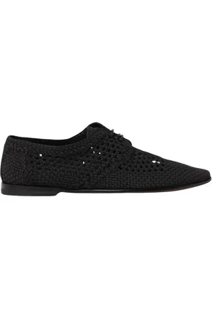 Dolce & Gabbana Sko, Herre, Sort, 42 EU, Læder, Sorte Læder Snøresko