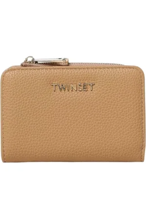Twin-Set Tilbehør, Dame, , ONE SIZE, Uld, Sort Læderpung Kompakt Stilfuld