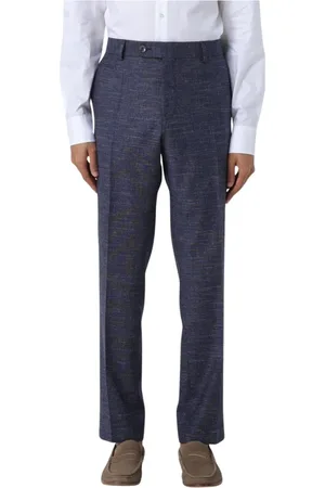 HUGO BOSS Bukser, Herre, Blå, 2XL, Blå Teksturerede Bukser