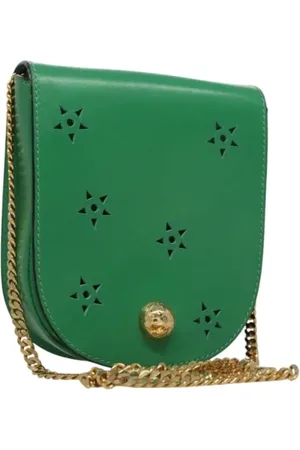 Céline Pre-owned, Dame, Grøn, ONE SIZE, Uld, Pre-owned Laeder celine-tasker
