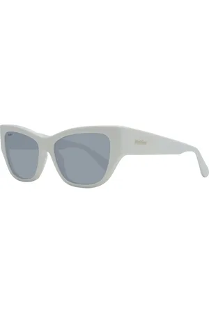 Max Mara Tilbehør, Dame, Hvid, ONE SIZE, Hvide Kvinders Cat Eye Solbriller