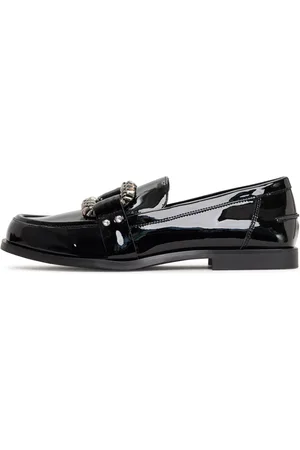CESARE GASPARI Sko, Dame, Sort, 41 EU, Uld, Loafers med krystaludsmykning Bagheera - Patent sort