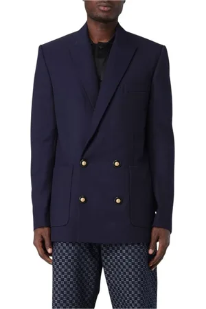 Balmain Jakke, Herre, Blå, M, Uld, Blå Tailored Fit Blazer