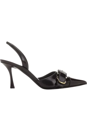 Givenchy Sko, Dame, Sort, 37 1/2 EU, Læder, Spænde Prydet Højhælede Pumps