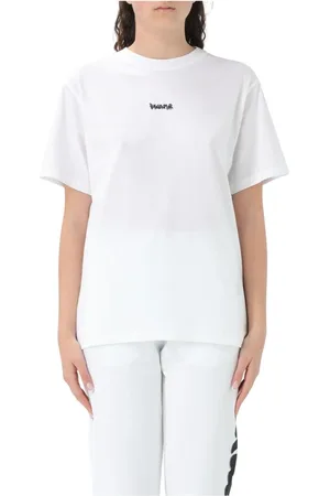 DISCLAIMER Top, Dame, Hvid, L, Bomuld, Hvid afslappet pasform T-shirt