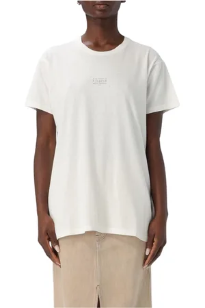 Maison Margiela Top, Dame, Hvid, S, Bomuld, Hvid Bomuld T-Shirt