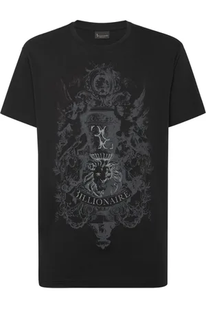 BILLIONAIRE Top, Herre, Sort, 4XL, Bomuld, Afslappet Bomuld Tee Baecmtk8187Bte014N02