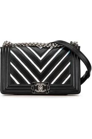 CHANEL Pre-owned, Dame, Sort, ONE SIZE, Uld, Pre-owned Laeder crossbody-tasker