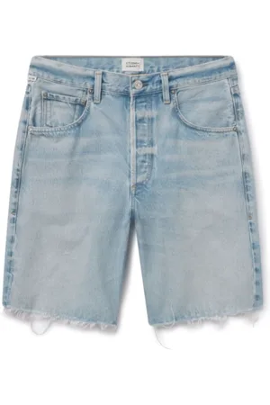 Citizens of Humanity Shorts, Dame, Blå, W25, Denim, Lysblå denim shorts med råskåret kant