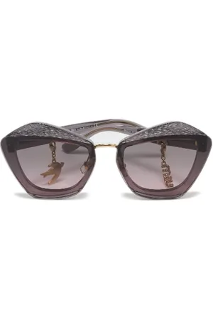 Miu Miu Pre-owned, Dame, Lilla, ONE SIZE, Tyl, Pre-owned Acetat solbriller