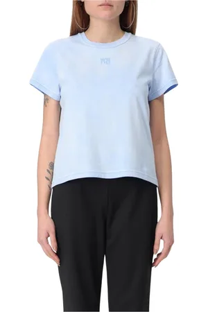 Alexander Wang Top, Dame, Blå, S, Bomuld, Blå Kortærmet T-shirt