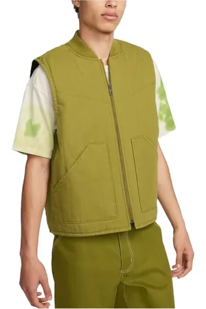 Nike Jakke, Herre, Grøn, L, Uld, Polstret Gilet Oliven Grøn Stilfuld Jakke