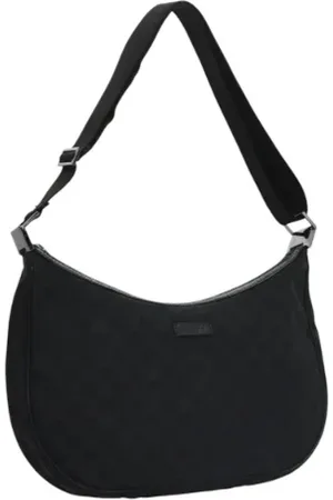 Gucci Pre-owned, Dame, Sort, ONE SIZE, Uld, Pre-owned Canvas gucci-tasker