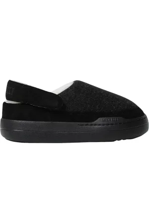 Moon Boot Sko, Dame, Sort, 41 EU, Uld, Klassiske Slip-On Vinter Tøfler