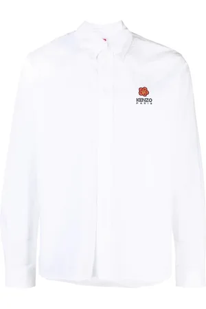 Kenzo Skjorte, Herre, Hvid, XL, Bomuld, Klassisk Hvid Skjorte til Mænd