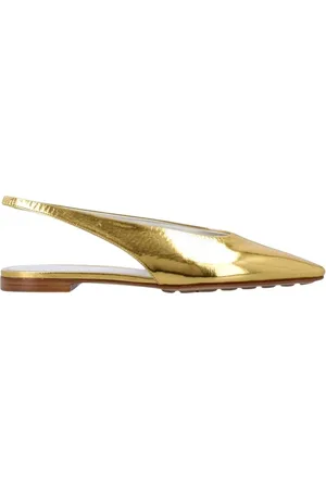 Bottega Veneta Sko, Dame, Gul, 39 EU, Uld, Guld Slingback Pumps Elegante Sko