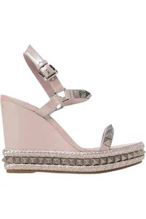 Christian Louboutin Sko, Dame, Lyserød, 39 EU, Læder, Rosa Kile Sandaler til Kvinder