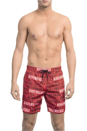 Bikkembergs Badetøj, Herre, Rød, 2XL, Polyester, Herre Badetøj Kollektion Forår/Sommer