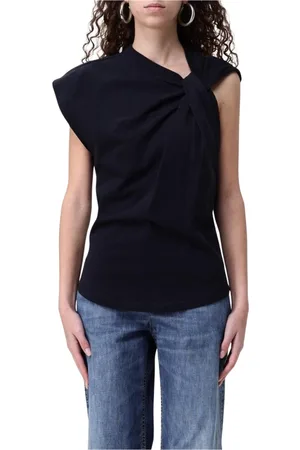 Isabel Marant Top, Dame, Sort, XS, Bomuld, Sort Knude Detalje Top
