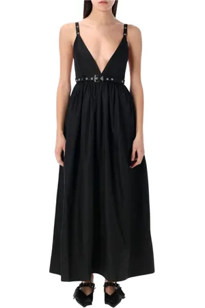 Ganni Kjole, Dame, Sort, S, Sort Maxi ALine Kjole Chic Stil