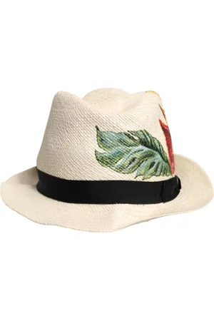 Dolce & Gabbana Tilbehør, Herre, , 57 CM, Bomuld, Blomstret Fedora Hat