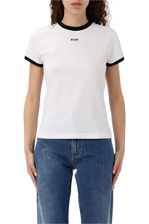 Msgm Top, Dame, Hvid, S, Bomuld, Klassisk Hvid Polo Skjorte