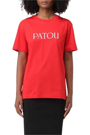 Patou Top, Dame, Rød, L, Bomuld, Rød afslappet pasform T-shirt korte ærmer