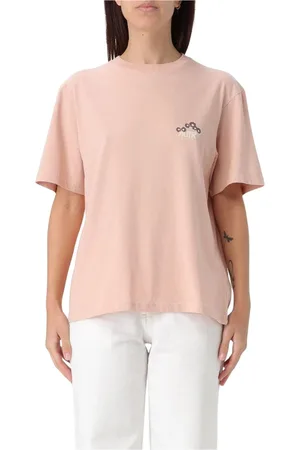 Autry Top, Dame, Lyserød, S, Bomuld, Broderet kortærmet T-shirt